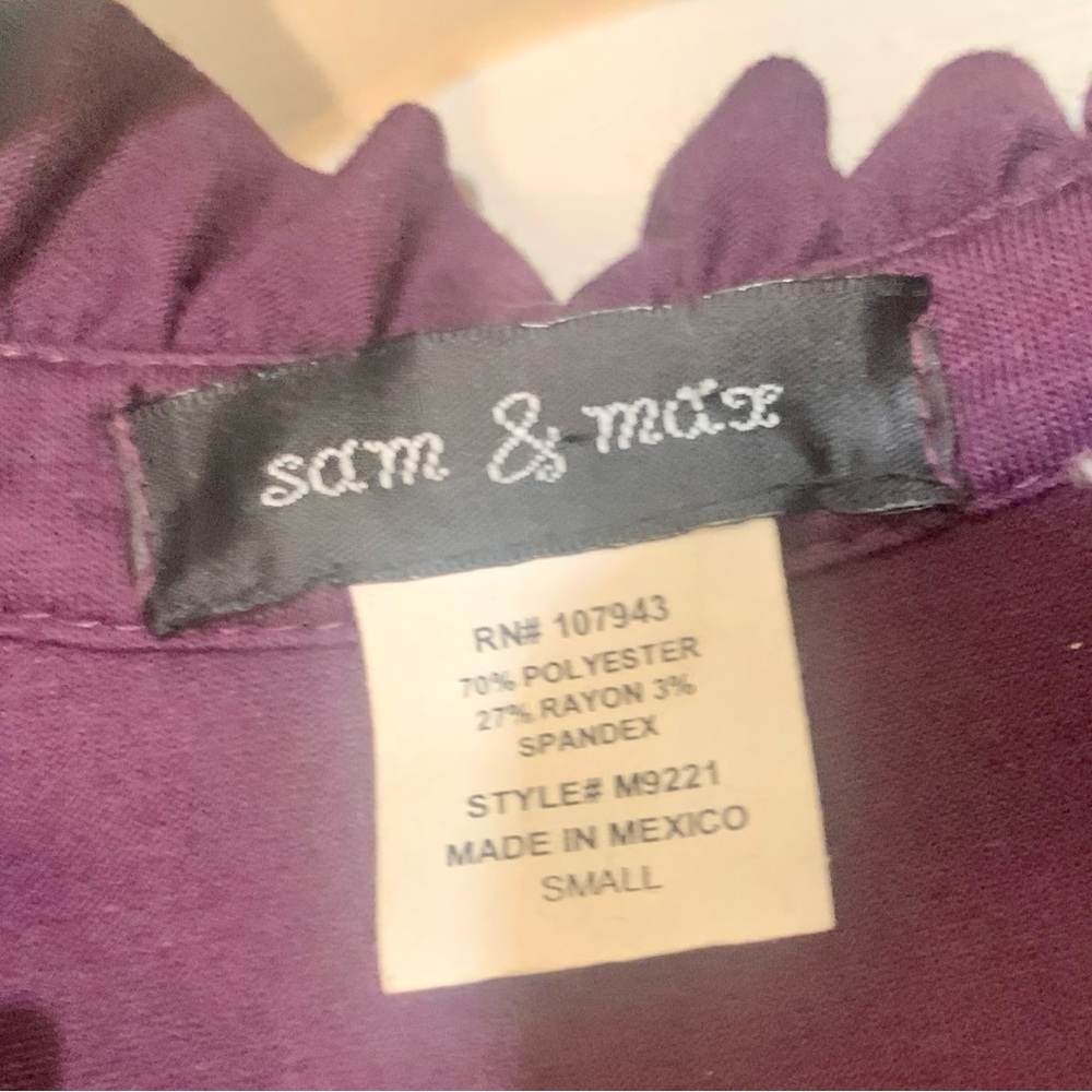Eggplant Purple Ruffled size Small  Women's Dress NWOT - Picture 2 of 12
